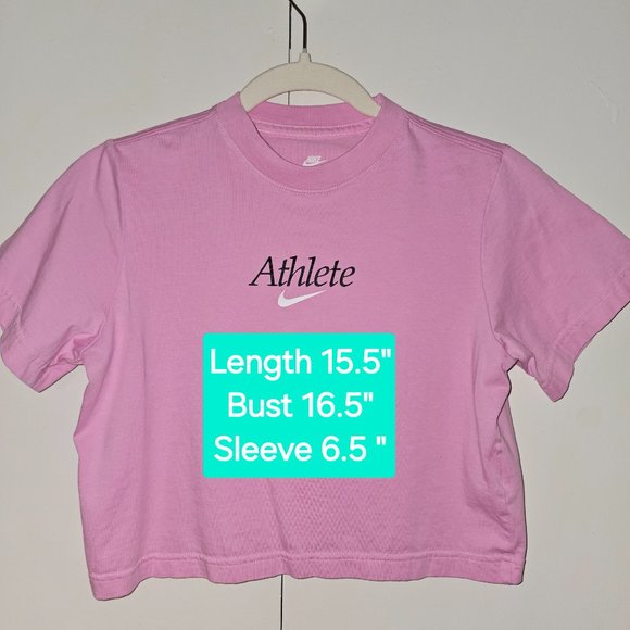 Pink Nike Athlete Crop Top Size Small - Picture 2 of 6